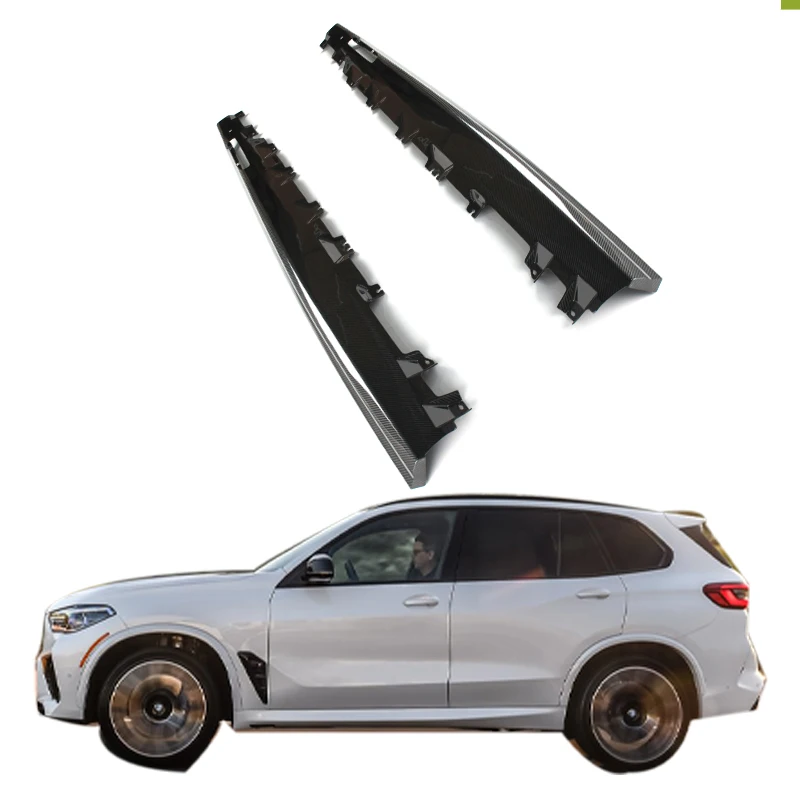 X5M G05 Carbon Fiber Side Skirts X5M F95 X6M F96 Car Exterior Parts Side Skits Dry Carbon Auto Body Parts F95 F96 Side Lip