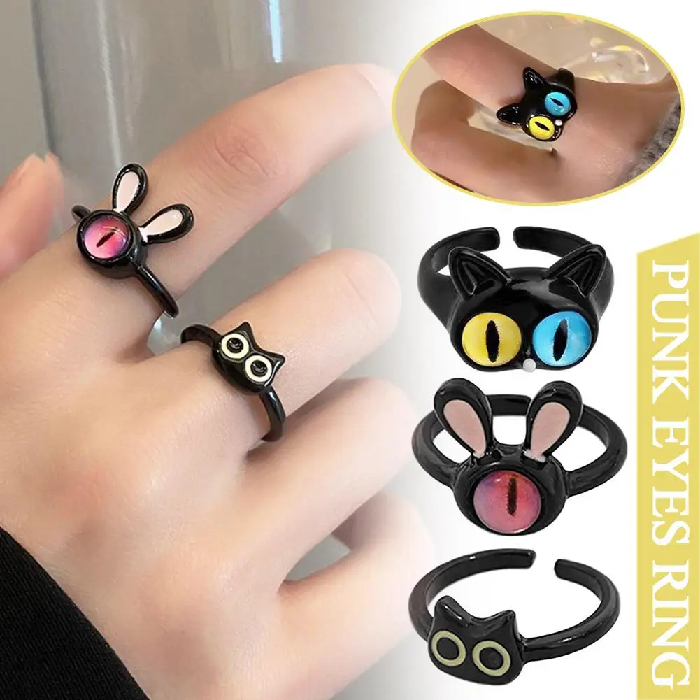 1 Pcs Punk Eyes Funny Opening Fashionable Cute Student Versatile Couple Food Zin Alloy Fashion Accessories