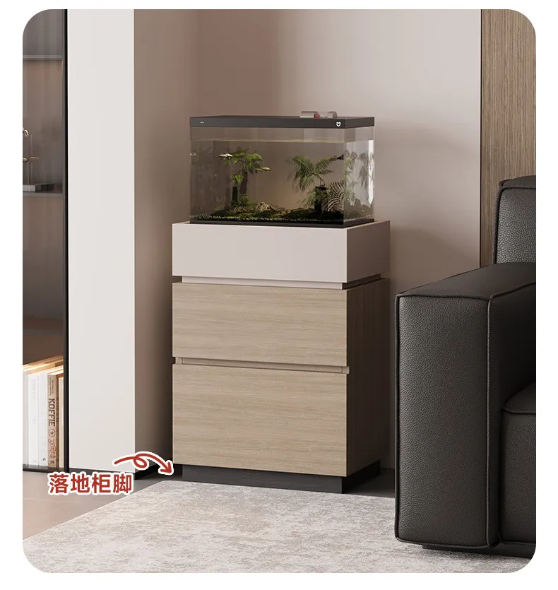Fish tank cabinet: minimalist living room sofa side cabinet, load-bearing bottom cabinet for fish tank