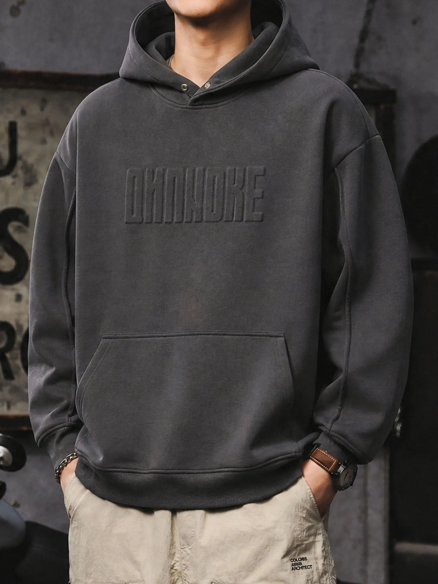 Jaqueta Moletom Retrô Americana Masculina Casual Manga Longa Outono Inverno Novo Estilo com Estampa Streetwear