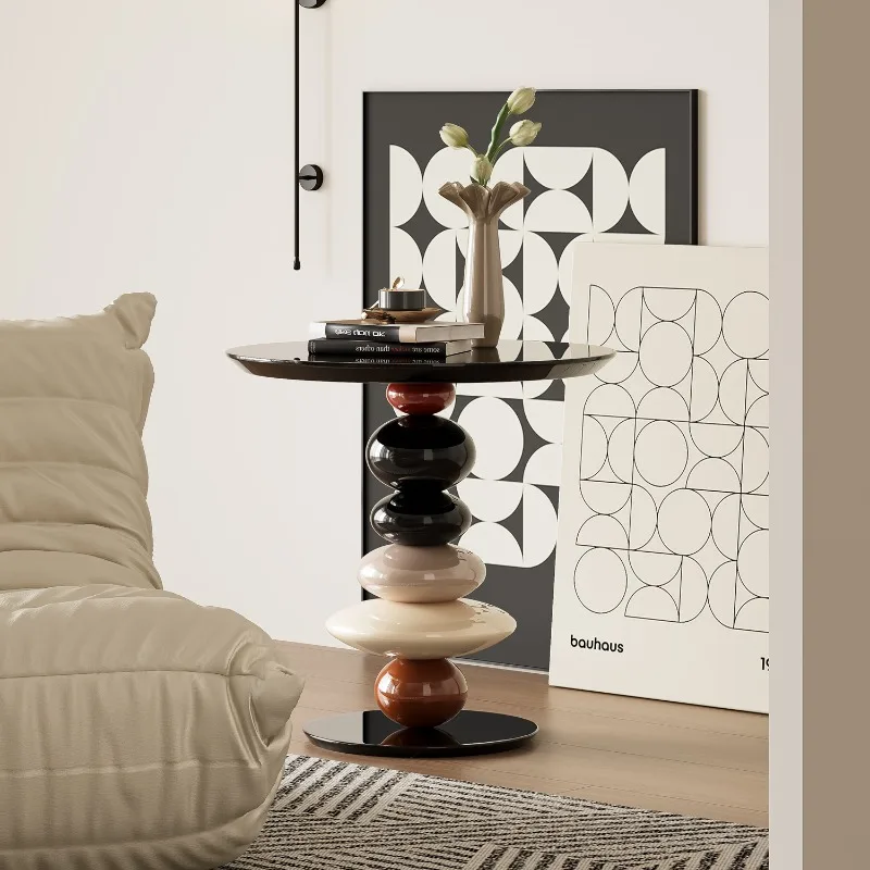 Simple and Modern Sugar-candy-shaped Side Table, Artist Uses Sofa Corner Table As A Small Storage Rack Mesas De Centro Para Sala