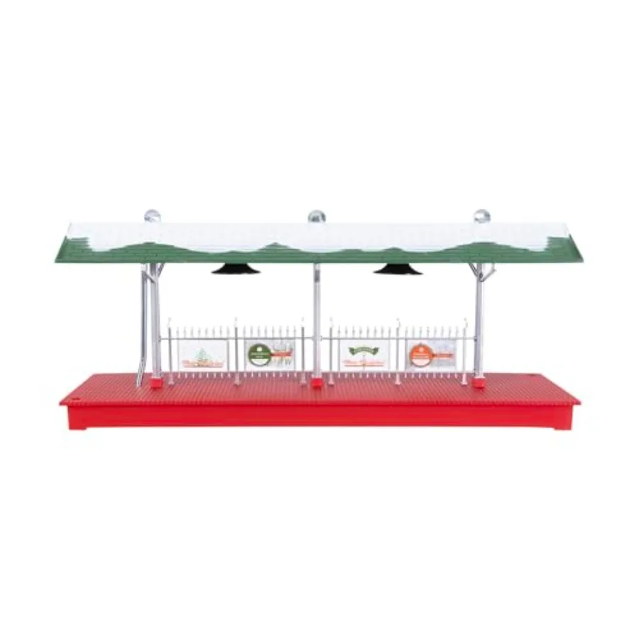 Trains - Winter Wonderland Plug-Expand-Play Station Platform, O Gauge: indoor decorative railway setup, plastic and metal, whit