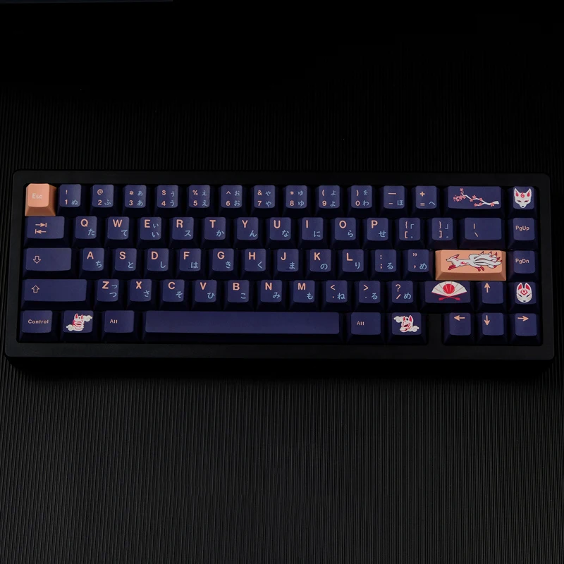 

135 Keys Fox Keycaps Set Cherry Profile PBT 5-side Dye Sublimation Key Caps For Cherry MX Switch Mechanical Keyboard