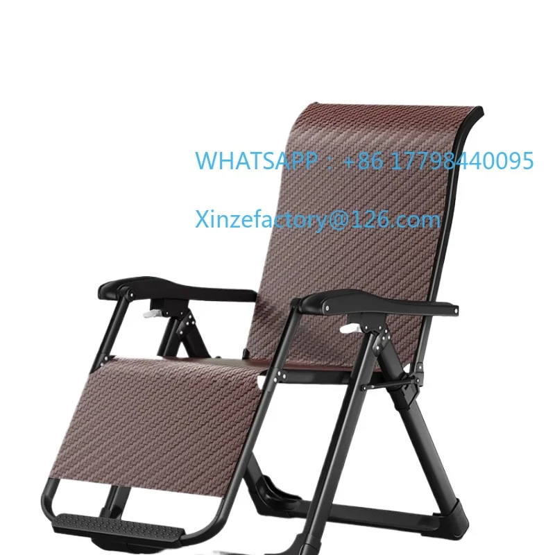 كرسي صالة الروطان عالي التحمل قابل للتخصيص، كرسي بدون جاذبية قابل للطي، كرسي عريض لكبار السن، شرفة الفناء، الاسترخاء #1