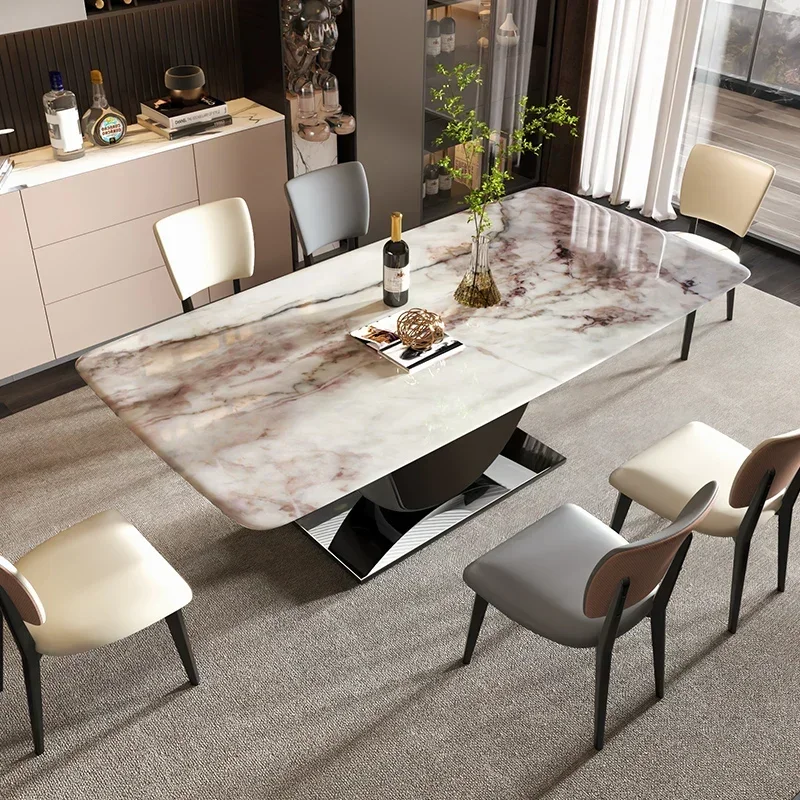 

Console Mobile Dining Tables Coffee Kitchen Luxury Center Marble Dining Table Living Room White