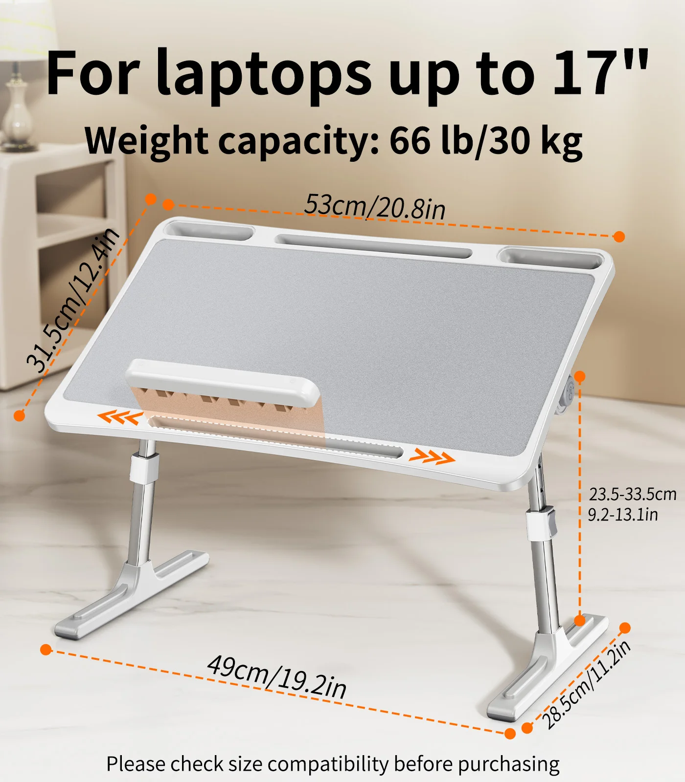 Eary Large Car Seat Tray Table Foldable Travel Tray for Kids Height Adjustable Car Desk for iPad Laptop Computer Tablet Notebook