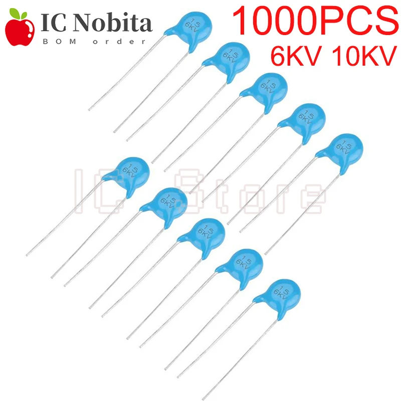 1000PCS 6000V 10000V High Voltage Ceramic Capacitor 6KV 10KV 2PF 3PF 5PF 10PF 15PF 22PF 27PF 30PF 33PF 39PF 47PF 54PF 56PF 68PF