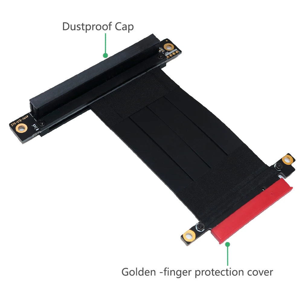 PCI Express PCIe 3.0 x8 do x16 Przedłużacz karty Riser 8 Gb/s Szybki przedłużacz taśmy PCI Express 16x Kąt prosty 90 stopni