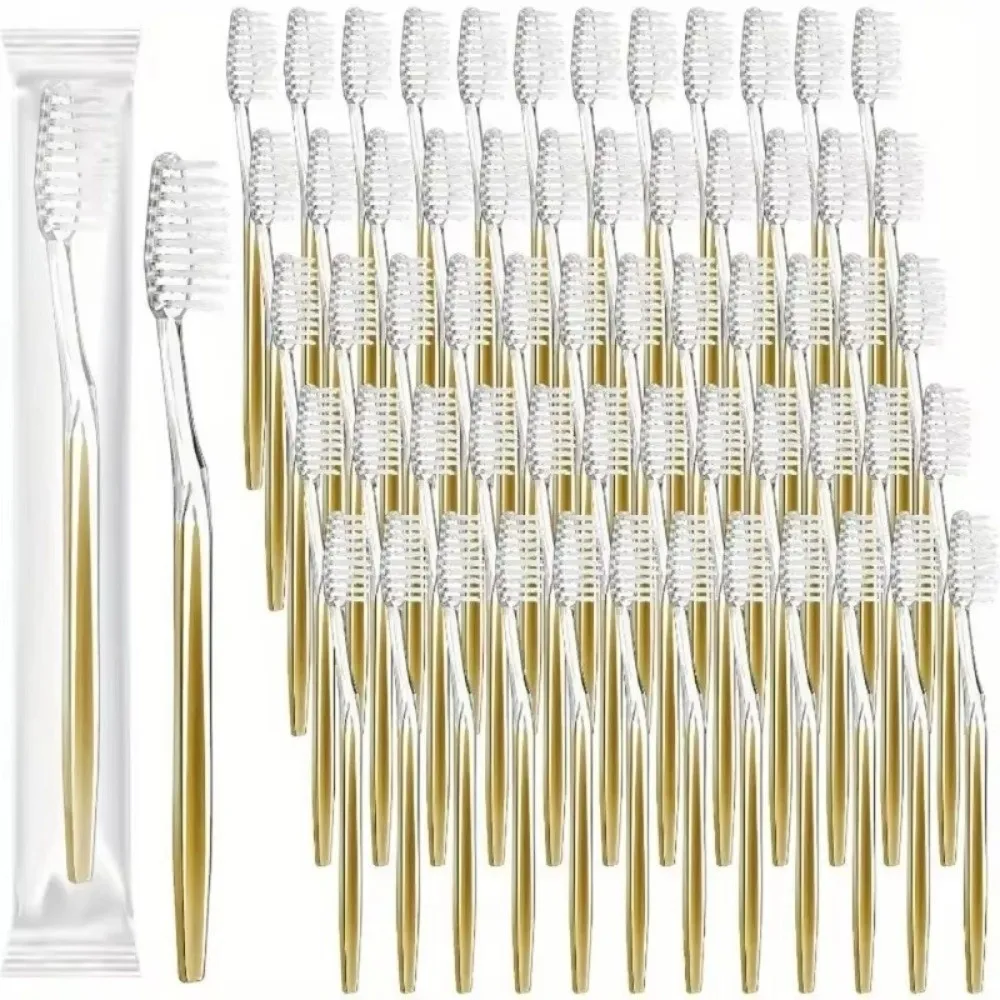 100pcs Soft Bristles Disposable Toothbrushes Individually Wrapped Travel Toothbrushes Soft Bristle Toothbrushes Camping