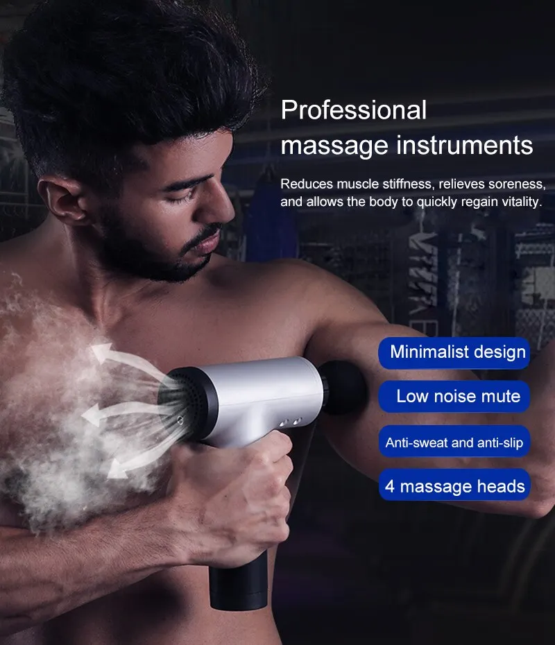 2021 professional massage gun neck deep tissue muscle Relax massage recovery pain relief percussion hand Fascial gun