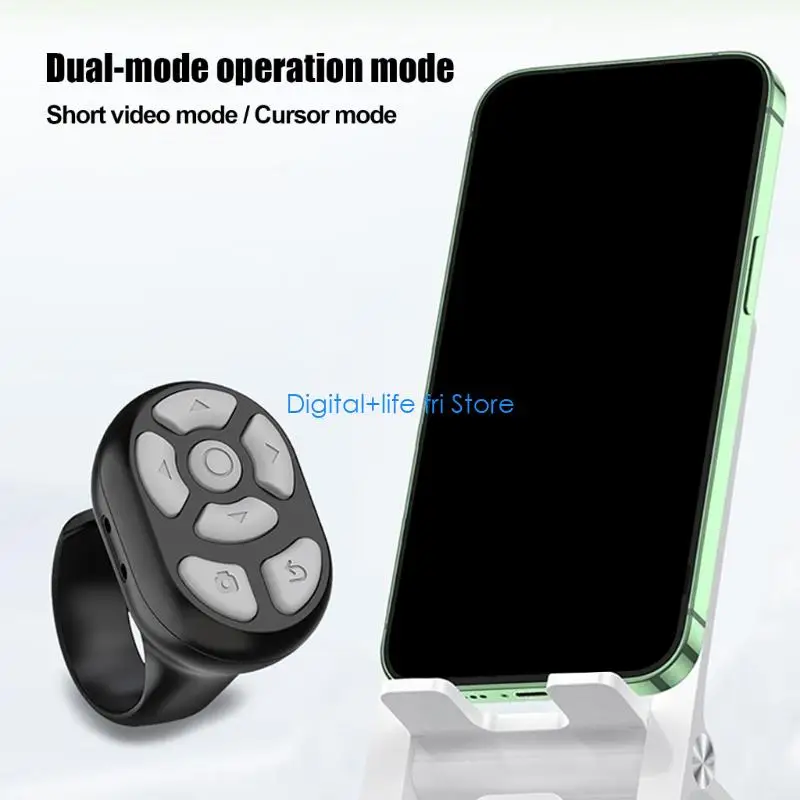 E06D Remote Control Page Turner Accessories Page Turner Clicking for Tablet Reading Novel Taking Phone Camera  