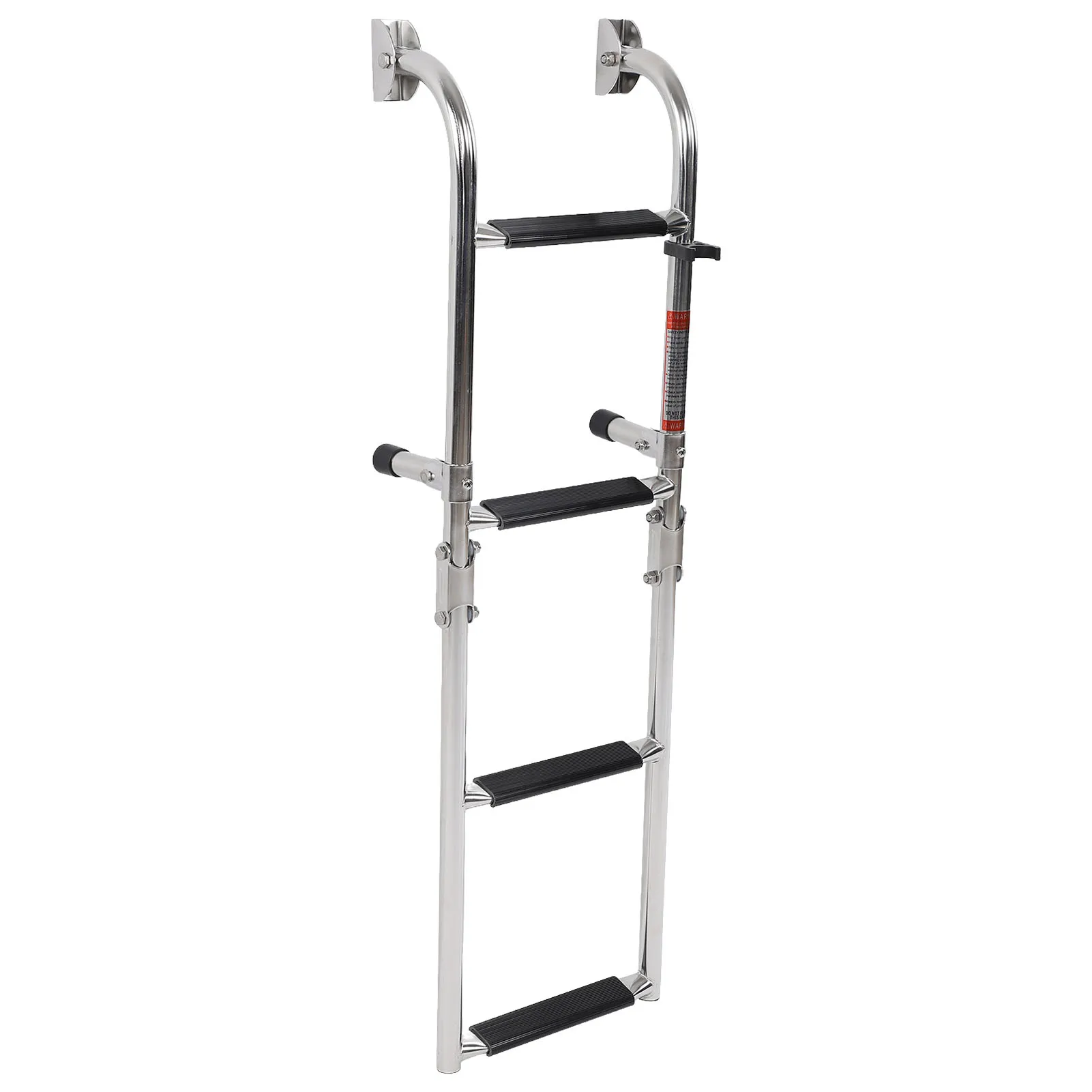

Boat Foldable 4 Steps Ladder - Removable, Adjustable, Anti Slip, 316 Stainless Steel, Stern Mount - for Pontoon Yachts - Marine
