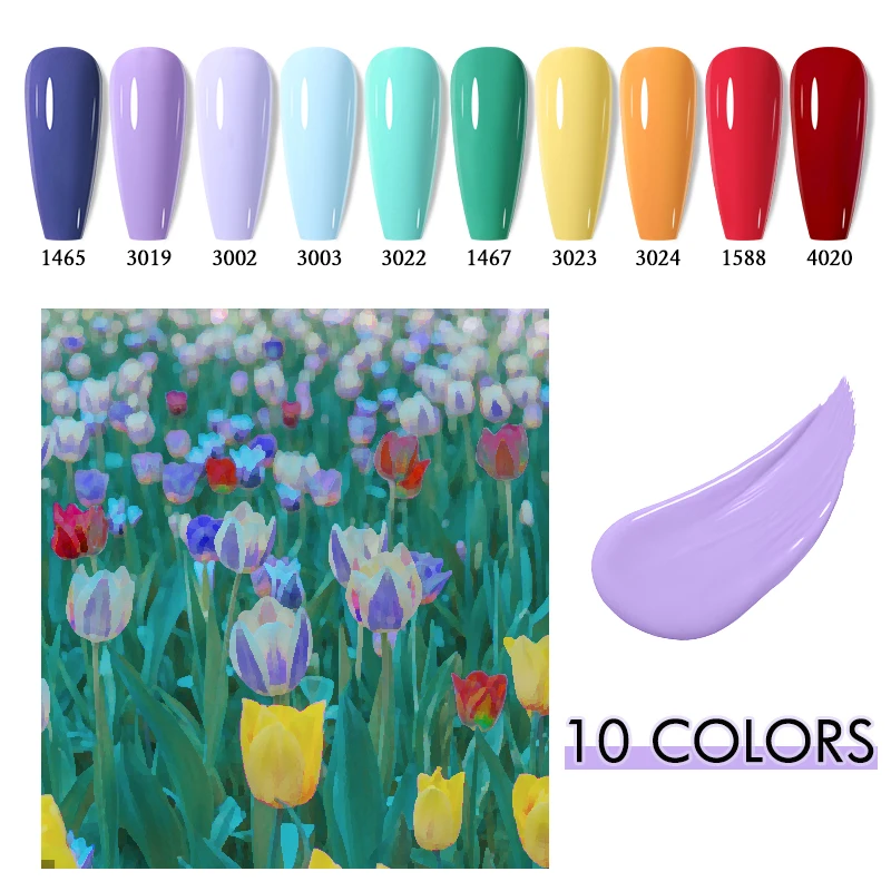 Arte Clavo 10PCS Purple Nude Green Nail Color Gel Nail Polish Set Semi Permanent Soak Off UV Led Gel Varnishes Nail Art Gel Kit