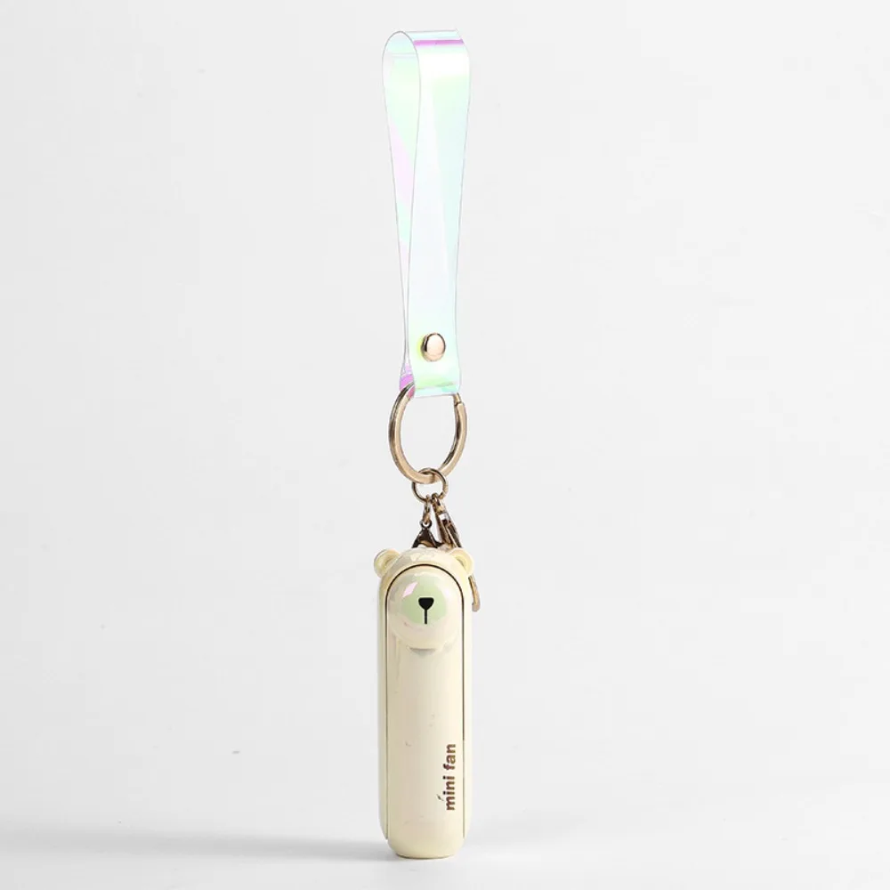 Small Pocket 3 Speeds Mini Folding Fan Lightweight USB Charge Keychain Fan Cooling Table Desk Handheld Fan Camping