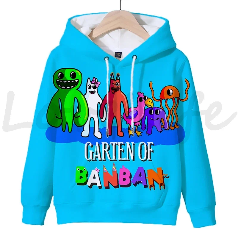Anime Game Garten Of BanBan Hoodies Kids Clothes Pullover Banban Garden Children Hoody Sweatshirt Boys Girls Hoodie Streetwear