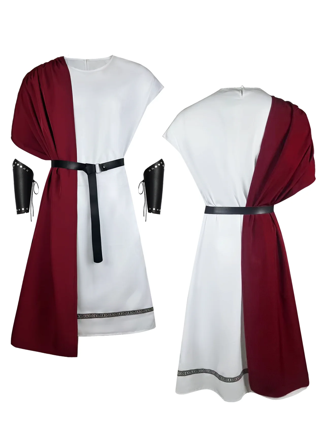 Disfraz de Halloween para adultos, disfraz de estilo griego europeo Medieval con accesorios de corona de Laurel, actuación de Cosplay