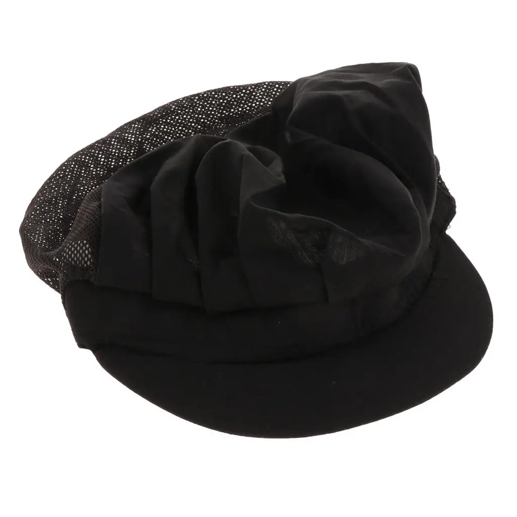 Unisex-Kochmütze für Restaurants, Kneipen, Cafés, Unternehmen, Küchen, Hotels usw. , Schwarz B