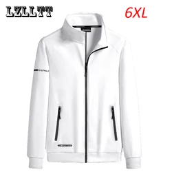 Spring Autumn Men Casual Cotton Running Jackets Coats Men Solid Cargo Jacket Cardigan Mens Joggers Tracksuits Outwear Male 6XL