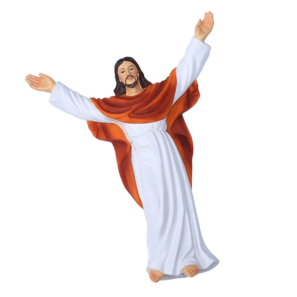 

Resin Jesus Hanging Statue Spiritual Home Decor Adornment for Office Church Interior Space Saving Elegant Faith Symbol