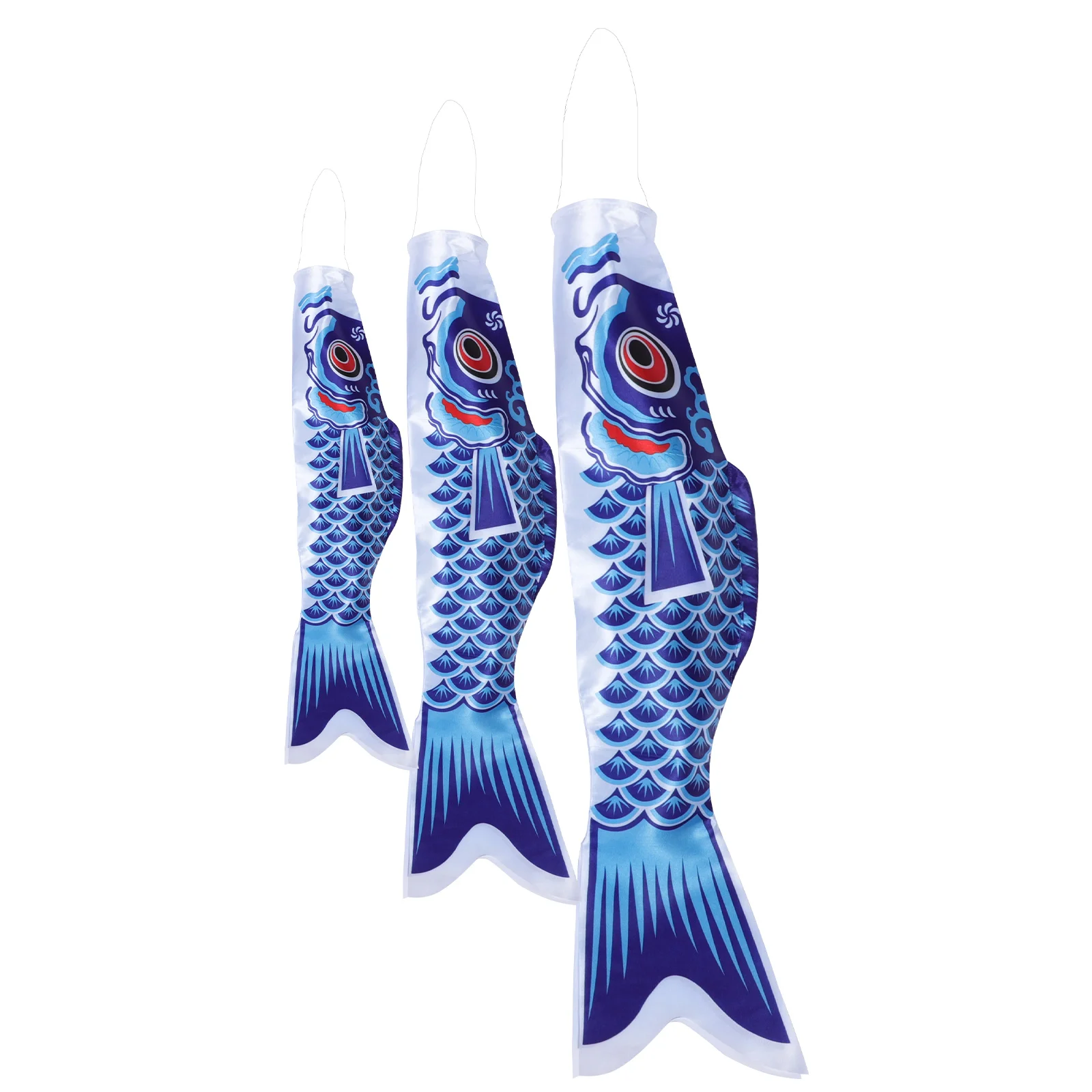 

3 Pcs Carp Streamer Children's Day Windsock Garden Decor Flags Delicate Direction Hanging for Sushi Supplies Pendant