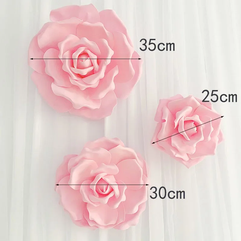 DIA 35CM Large-scale Wedding Background Foam Big Flower Pe Artificial Big Rose Wedding Decoration Street Flower