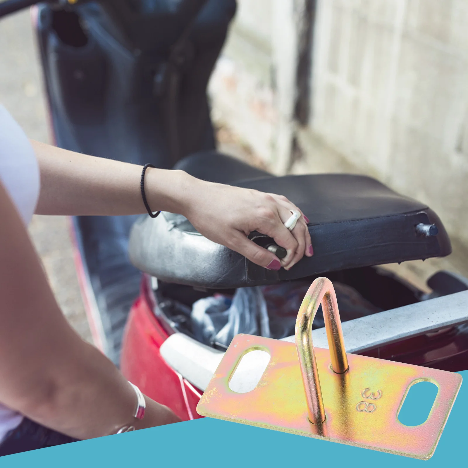 

4Pcs Universal Electric Motorcycle Seat Lock Plate Metal Replacement Parts Sturdy Cushion Buckle Hook for Motorbike Saddle