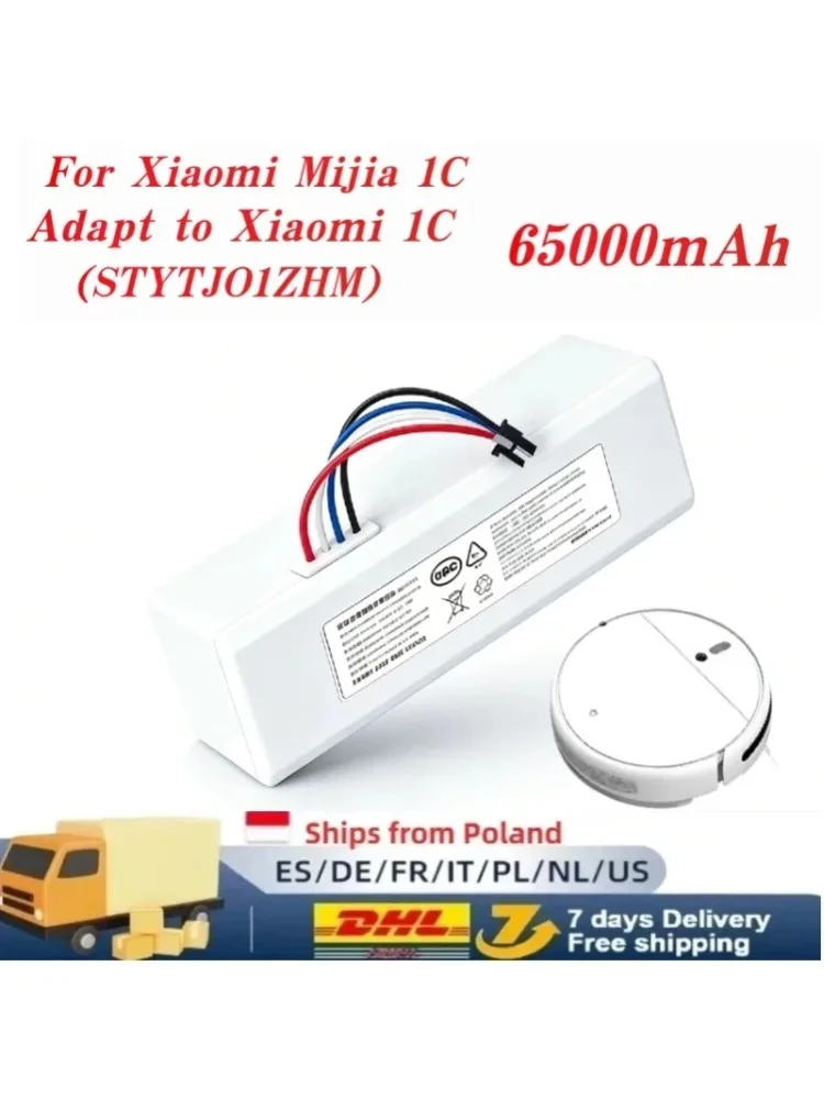 Hochstabiler 14,4V 6500mAh P1904-4S2P-MM Lithium-Akku, große Kapazität für lange Laufzeit, solide Struktur & zuverlässige Stromquelle, Premium-Ersatz-Zubehör für Xiaomi Mijia 1C STYTJ01ZHM