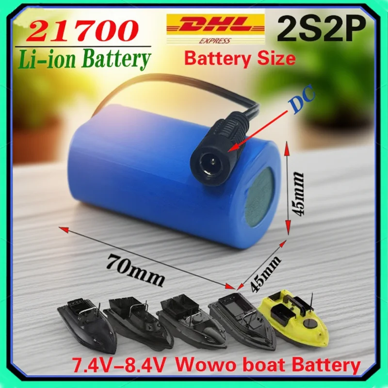 

7.4V Lithium-ion Battery Pack - Fits T188、2011-5、T888、V007、H18、C18, Ideal for Fishing Boats & LED Devices