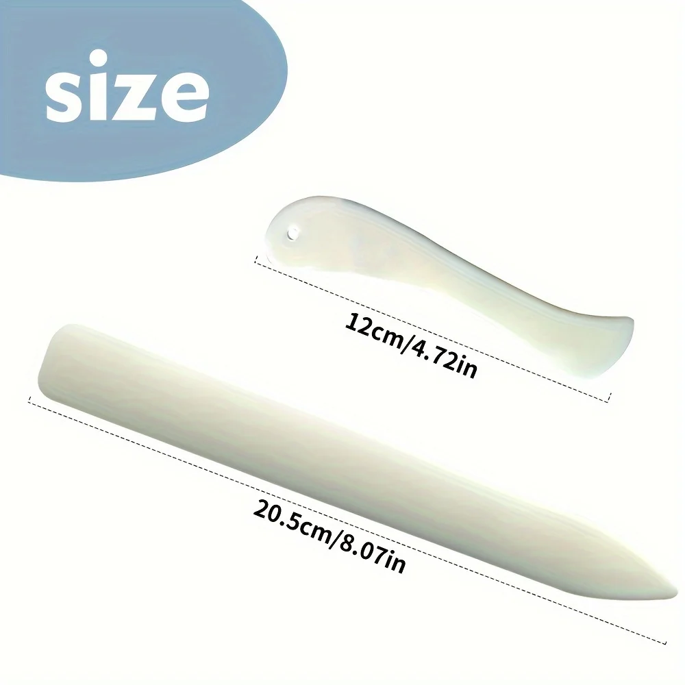 Plastic Bone Folder Paper Creaser Set for Folding,Burnishing,Leather Crafts,Origami Tools for Card Making Quilting Leather Craft