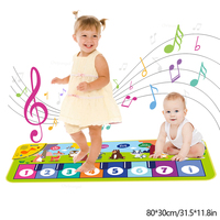 Piano Mat for Kids 80*30cm Toddlers Floor Keyboard Dance Mat Play Musical Carpet Music Instrument Toys Toddlers Girl Boy Gift