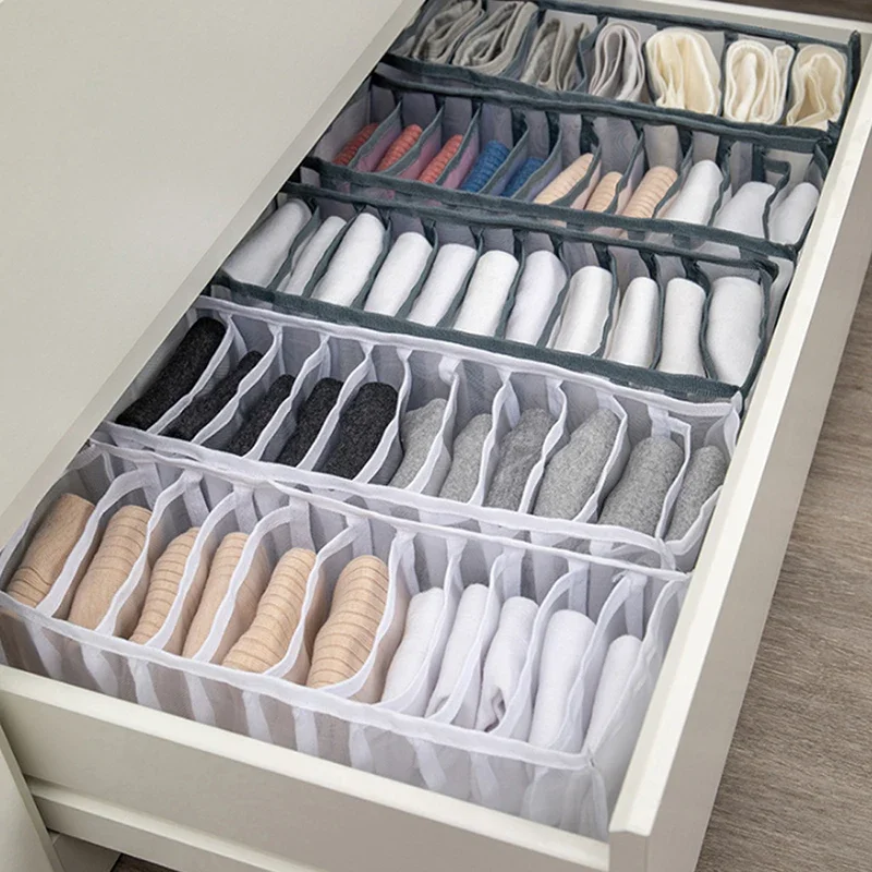 Organizador de Armario para Ropa Interior y Calcetines, Divisor de Armario, Caja de Almacenamiento, Organizador de Ropa, Organizador de Cajones Plegable