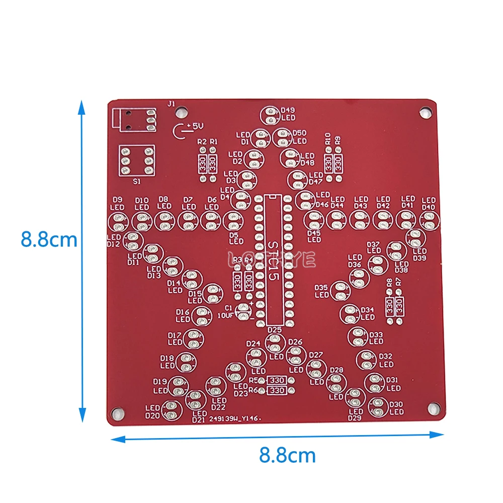Colorful Dazzling LED Pentagram RGB Flow Lights DIY Electronic Kit 51 Microcontroller 5V Electronic Component Soldering Assembly view 4