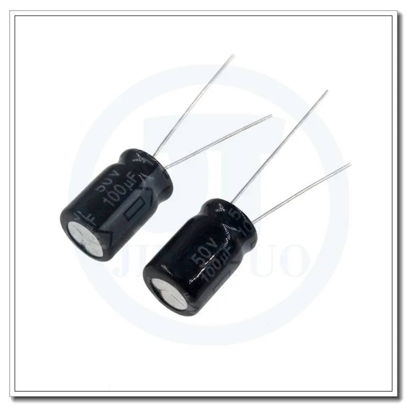 

100UF50V 50V100UF 100MFD 50Volts 6x11mm Radial Aluminum Electrolytic Capacitors