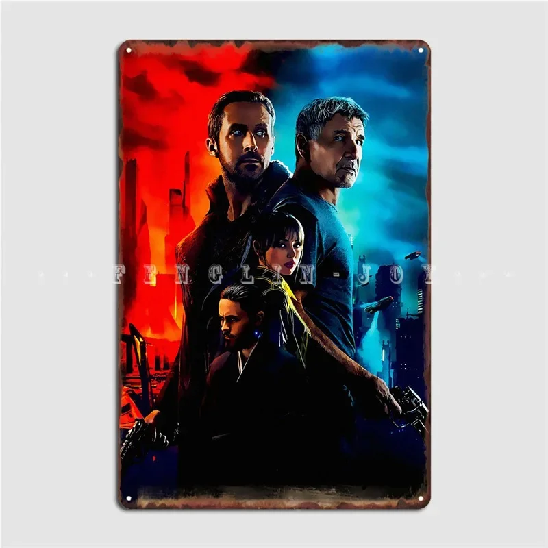 بليد رانر 2049 علامة معدنية كلاسيكية سينما مطبخ ملصق نادي بار تين تسجيل الملصقات #2