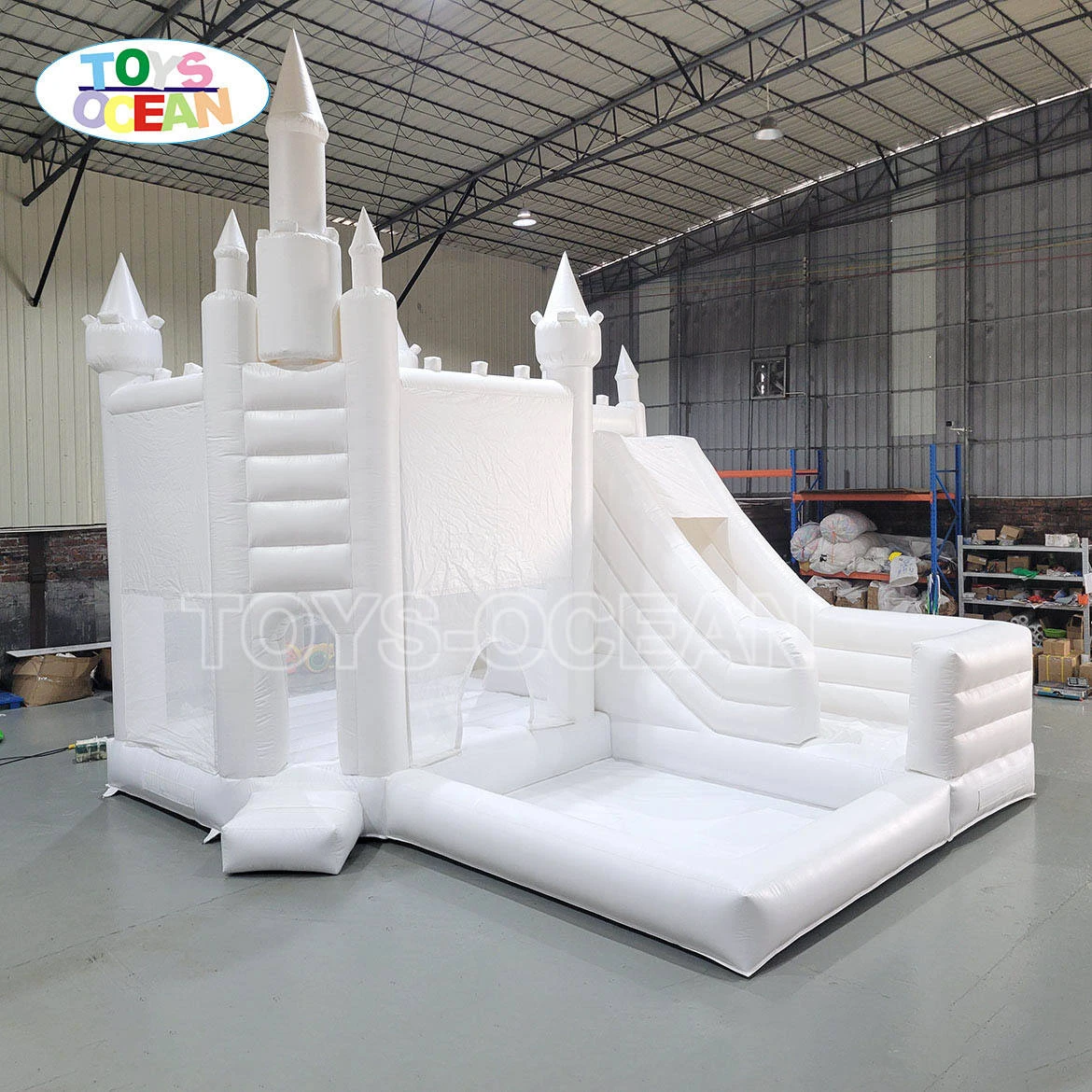 Kids Outdoor Wendy House - Outdoor Inflatable Trampoline Bounce House with
