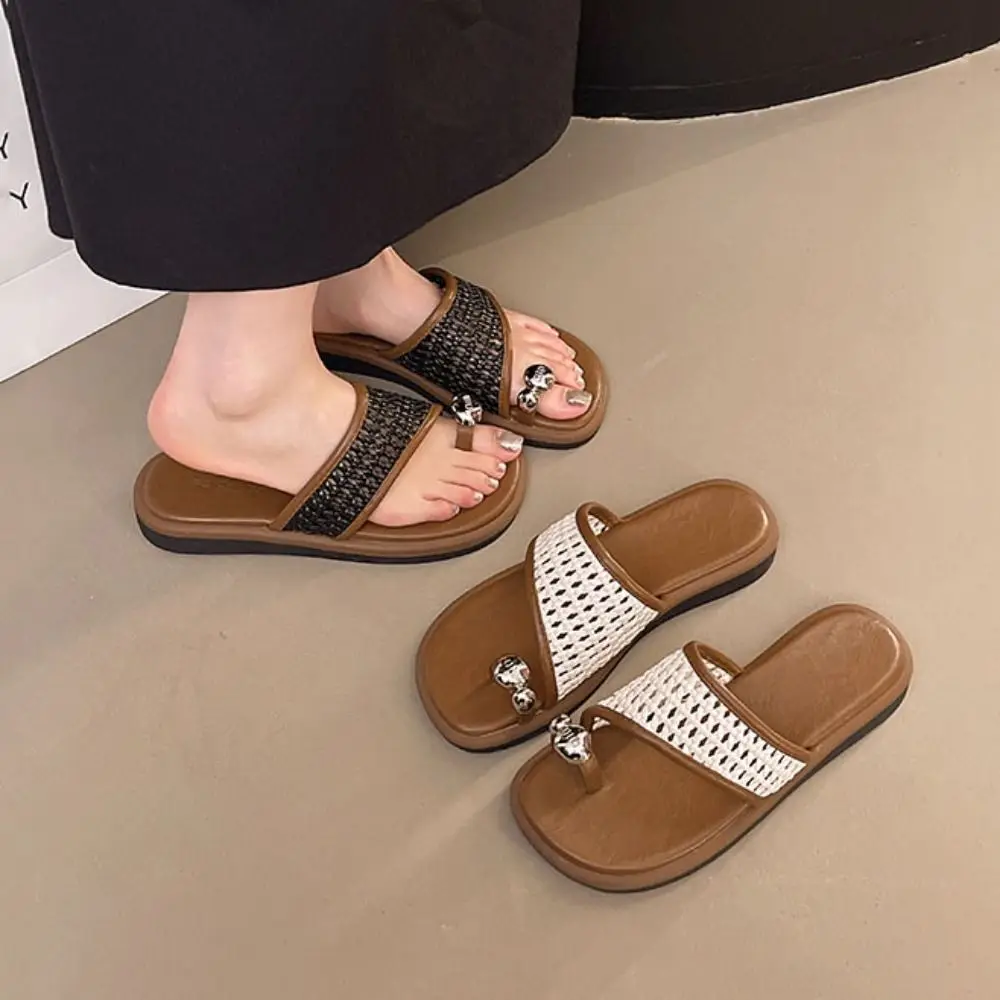 

Повседневные шлепанцы на плоской подошве из ПВХ, нескользящая пляжная обувь, шлепанцы, сандалии, тапочки с мягкой подошвой, женские пляжные тапочки