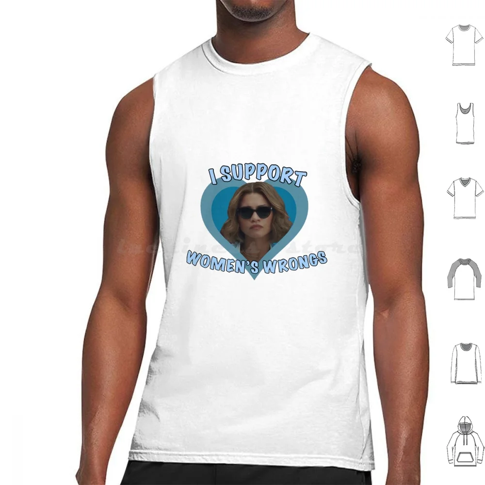 Challengers Movie I Support Women's Wrongs Sticker Tank Tops Vest Sleeveless Challengers Challengers Movie Zendaya Tashi