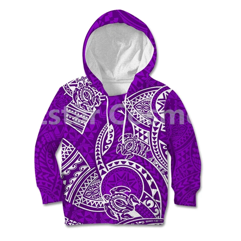 

Polynesian Pride Hawaii Kid Hoodie Hawaiian Tribal 3d printed Hoodies kids Pullover boy For Girl