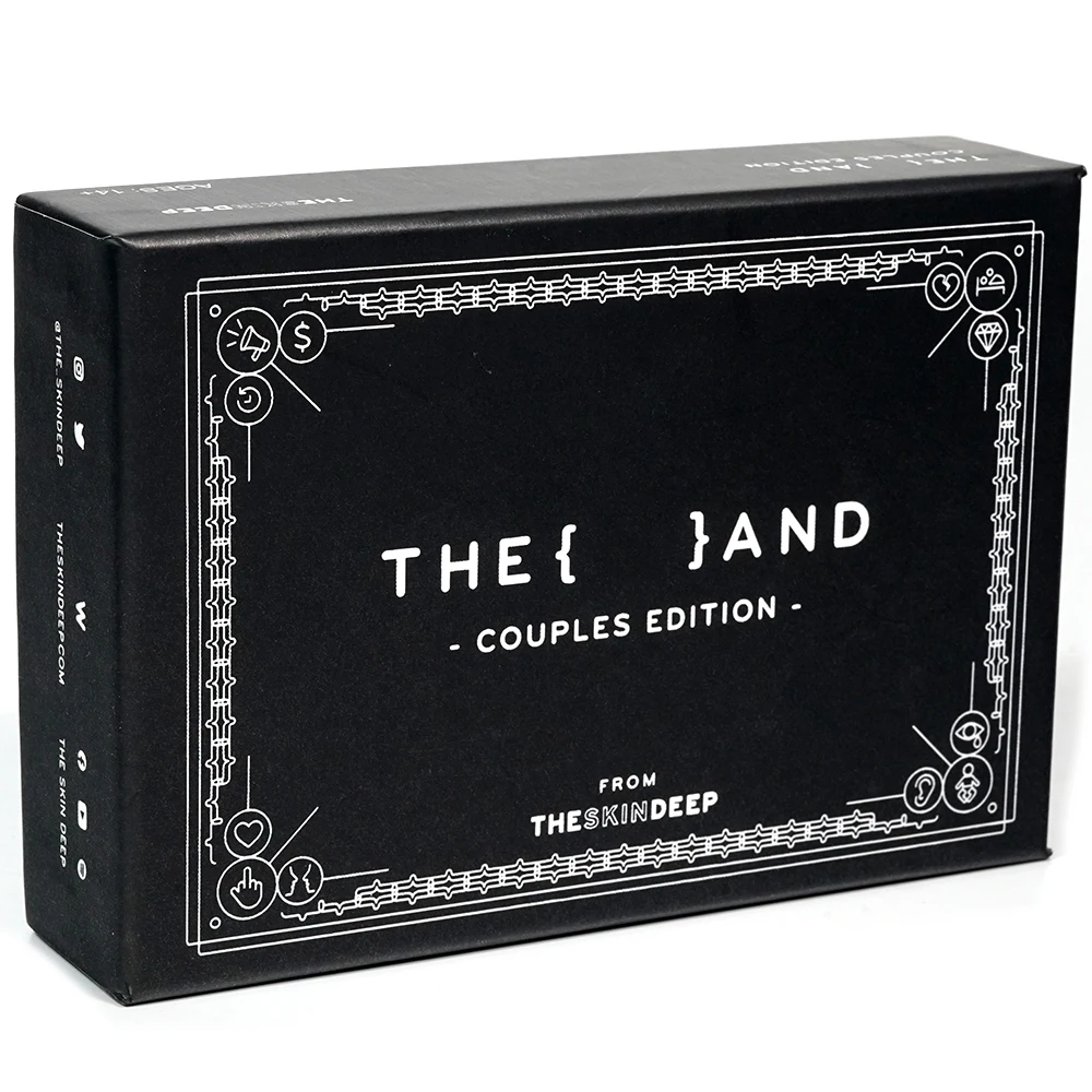 THE AND-Cartes de conversation pour couples, édition de jeu de cartes pour couples, 199 cartes de comparateur de signification, jeux de soirée pour adultes, questions, date