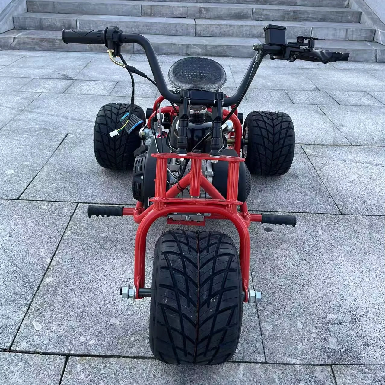 Customized 212cc Four Stroke 7.5hp Polished Aluminum Wheels Go Kart Drift Chain Drive Treaded Tires Adult Go Cart Off-road