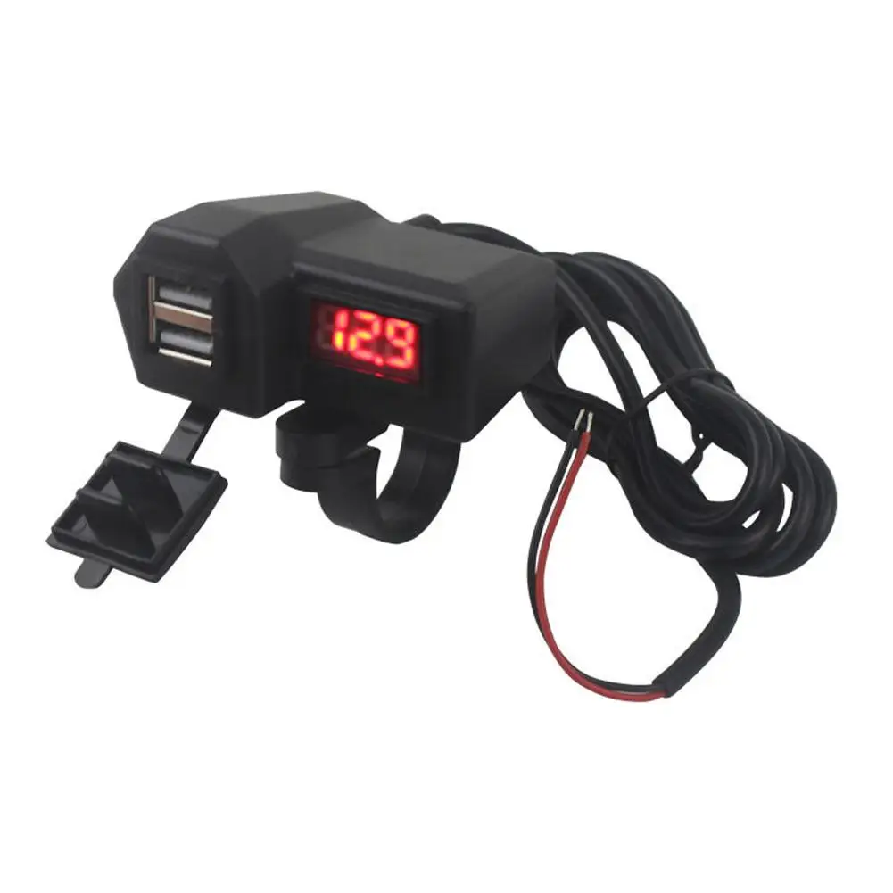 Motorcycle Usb QC3.0 Handlebar 12/24V Waterproof Handlebar Mounting Bracket Camera Phone Digital Charger