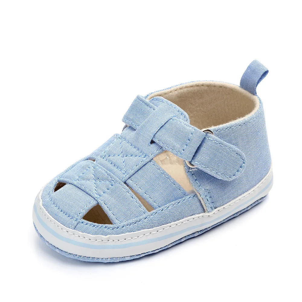 Summer Kids Newborn Sandales Fashion Soft Crib Shoes First Walker Infant Baby Boys Shoes Anti Slip Sandals Shoes For 0-18M