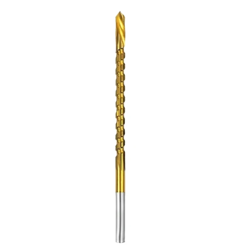 

4Mm Titanium Coated Drill Bit Spiral Jagged Saw Drill Bit Composite Drill Bit Twist Drill Bit