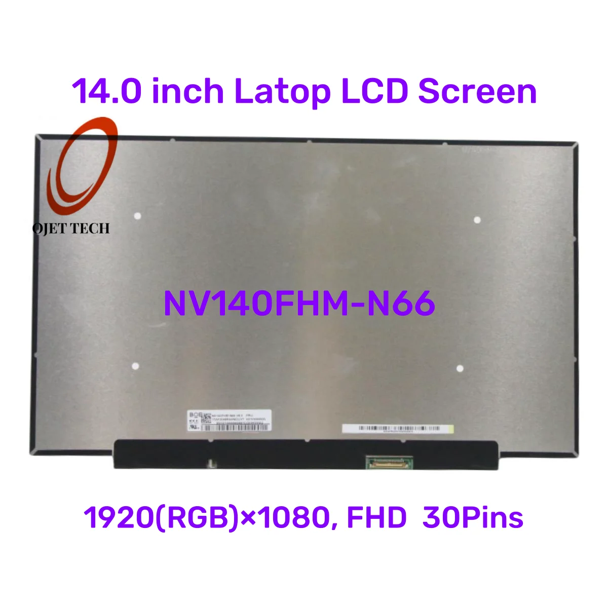 

5D11B64084 Original NEW 14 Inch IPS Laptop Screen For NV140FHM-N66 B140HAN06.8 N140HCG-EQ1 FHD 1920X1080 30pin EDP