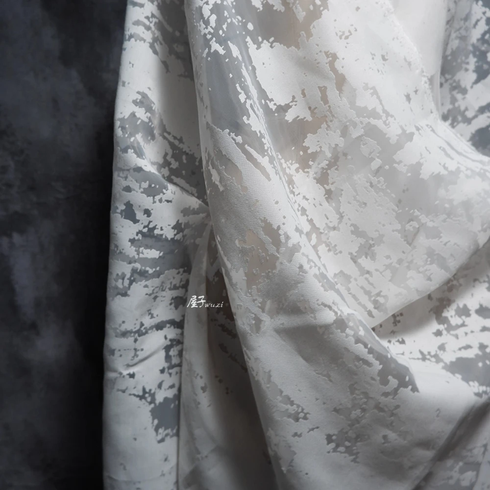 Summer Sheer Burnout Fabric - Lightweight Structured with Lining Designer Textil