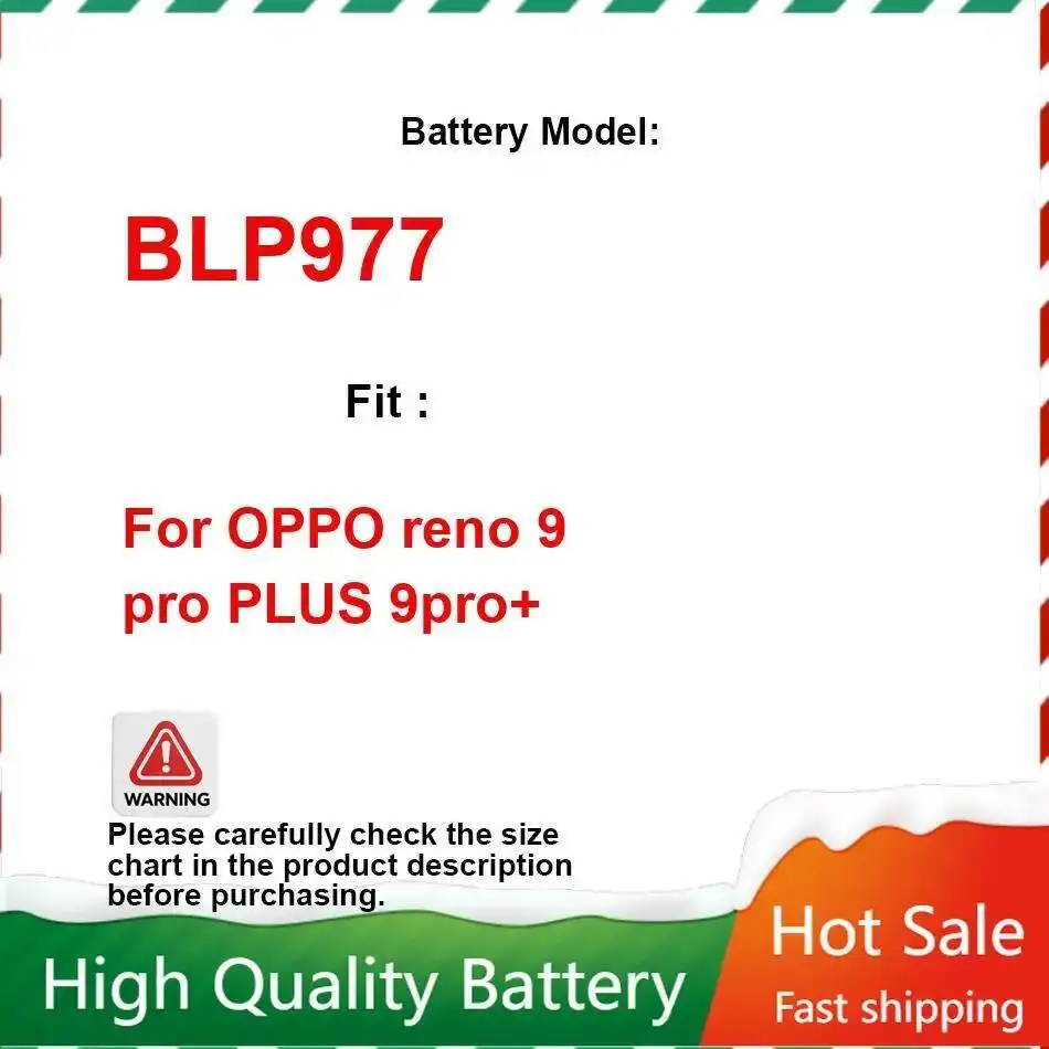 

Mobile Phone Battery Strong Compatibility BLP977 4700Mah For Oppo Reno 9 Pro Plus 9Pro+