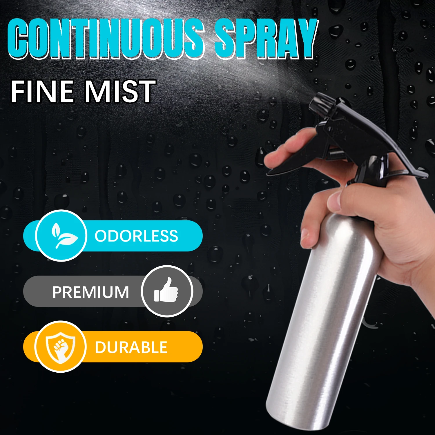 1Pcs 250ML  Aluminum Pressure Sprayer Spray Pump Bottle for Hairdressing Tattooing Flowers Water Sprayer Refillable spray Tool