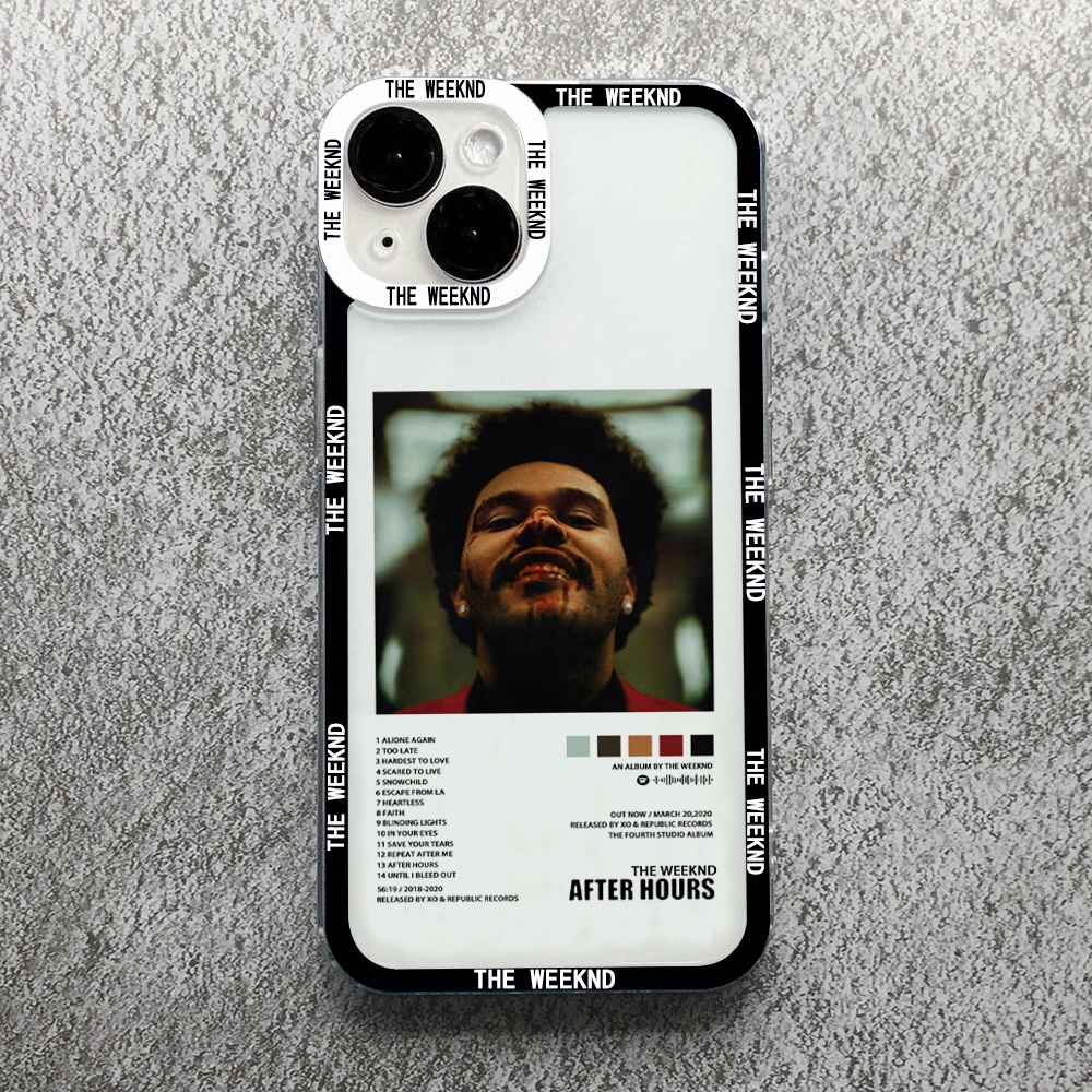 The Weeknd Minimalist Poster Phone Case for iPhone 15 14 13 12 11 Pro Max Mini Fundas For Apple Phone XR X Xs Max 7 8 Plus Cover