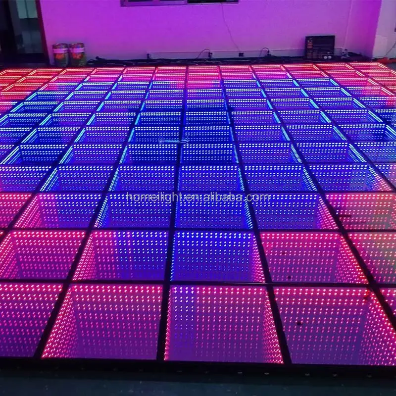 

3d 50*50cm Toughened Glass Mirror Dance Floor for Disco Party Club bar Dj Show Stage