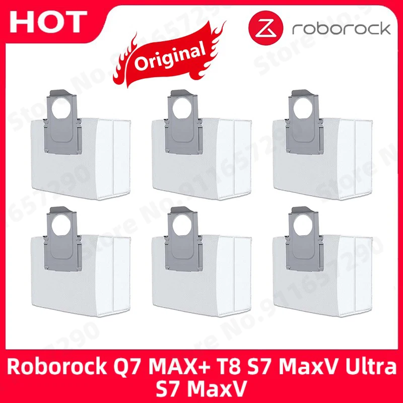 

Original Roborock Q7 MAX+ S7 MaxV Ultra S7 MaxV T8 G10S Dust Bag Collector Sets Spare Parts Vacuum Cleaner Accessroies